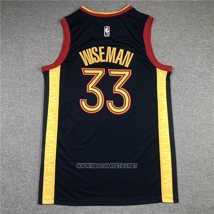 Camiseta Golden State Warriors James Wiseman NO 33 Ciudad 2020-21 Azul